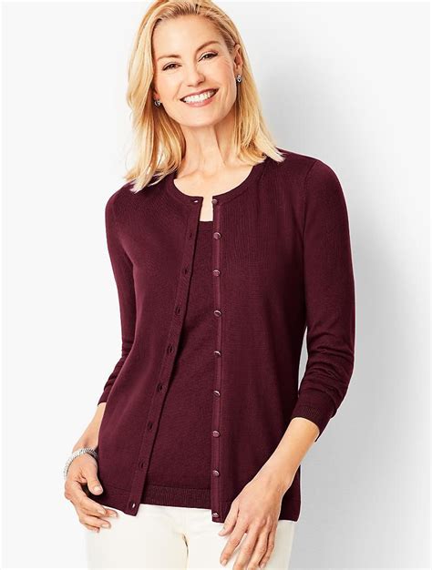 Plus, it's finished with front patch pockets, so you can easily store tiny essentials (e. . Talbots cardigan